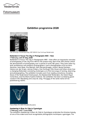 Nederlands Fotomuseum exhibition programme 2026