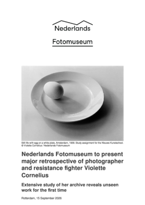 Nederlands Fotomuseum to present major retrospective of photographer and resistance fighter Violette Cornelius