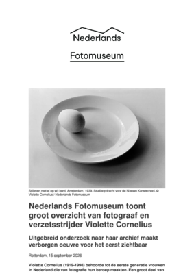 Nederlands Fotomuseum toont groot overzicht van fotograaf en verzetsstrijder Violette Cornelius