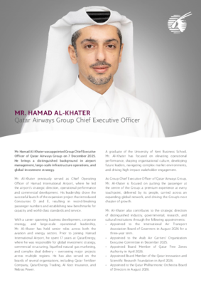 QR GCEO Bio - Hamad Al-Khater 