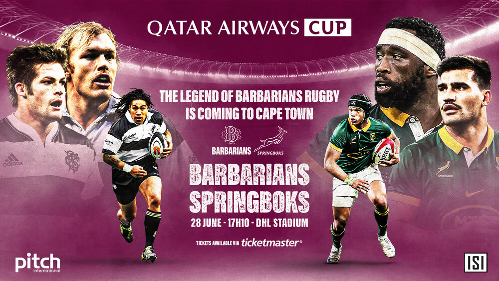 Get ready, Cape Town!
South Africa collide with Barbarians F.C. for the Qatar Airways Cup 2025!

