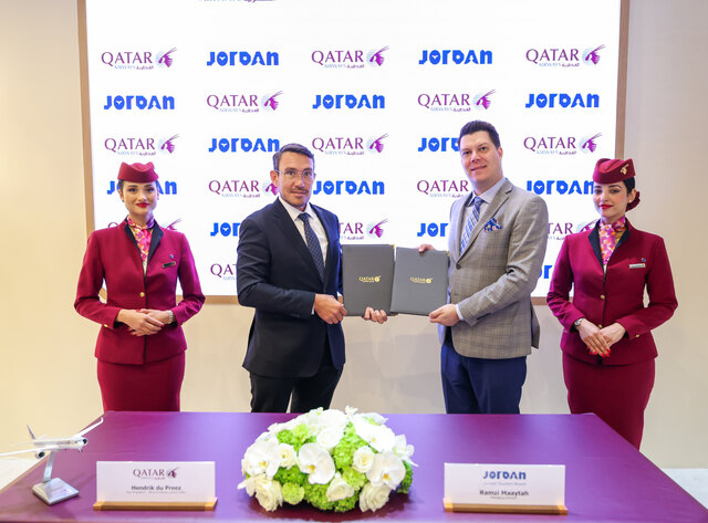 Qatar Airways MoU with Jordan Tourism Board.JPG