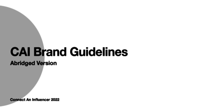 CAI Brand Guidelines Abridged Version 1.0