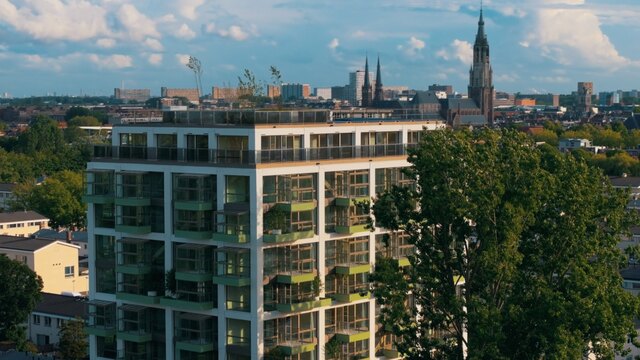 Drone shot - The Urban Woods Delft