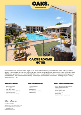 OAKS_Broome_Hotel_FactSheet_OCT25