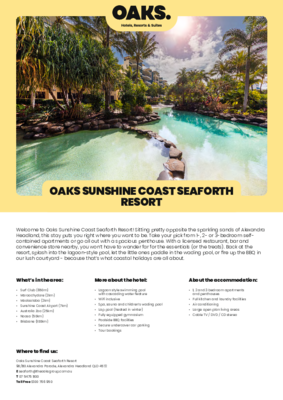OAKS_Sunshine_Coast_Seaforth_Resort_FactSheet_OCT25