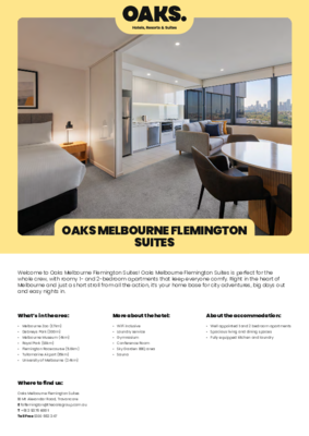 OAKS_Melbourne_Flemington_Suites_FactSheet_OCT251