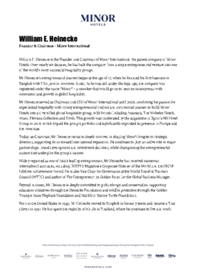 William E Heinecke - Biography 2026