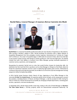 GM Bio_Rachid Bakas_Anantara Retreat Santorini Abu Dhabi