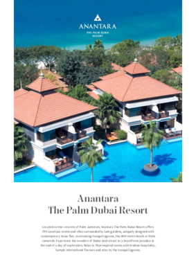 Anantara The Palm Dubai Resort Factsheet