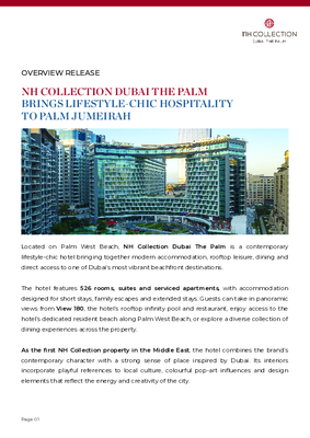 NH Collection Dubai The Palm_Overview Release