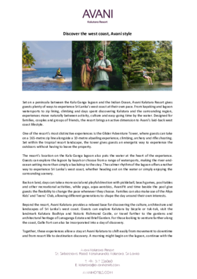Avani_Kalutara_Resort_Experience_Release
