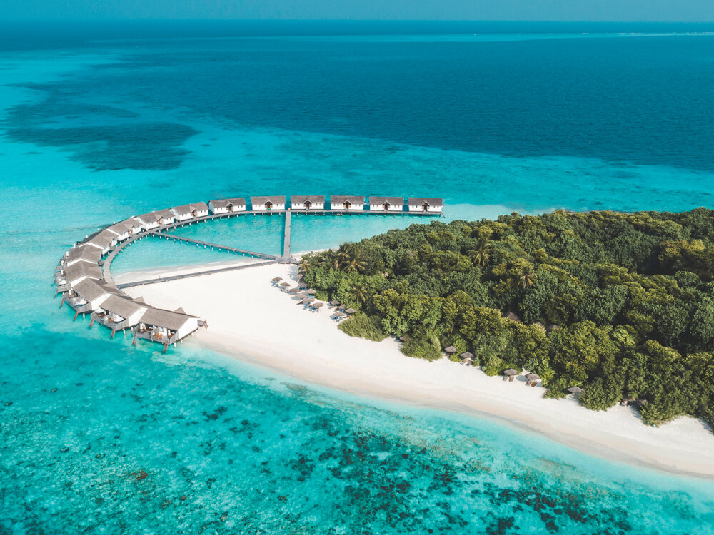 Overwater Villas and Lush Island of NH Collection Maldives Reethi Resort