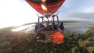 Hot Air Ballooning Over Siem Reap, Cambodia