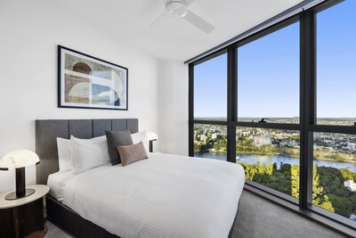 Avani Living Queen's Wharf Residences 2 Bedroom Skyline View Bedroom