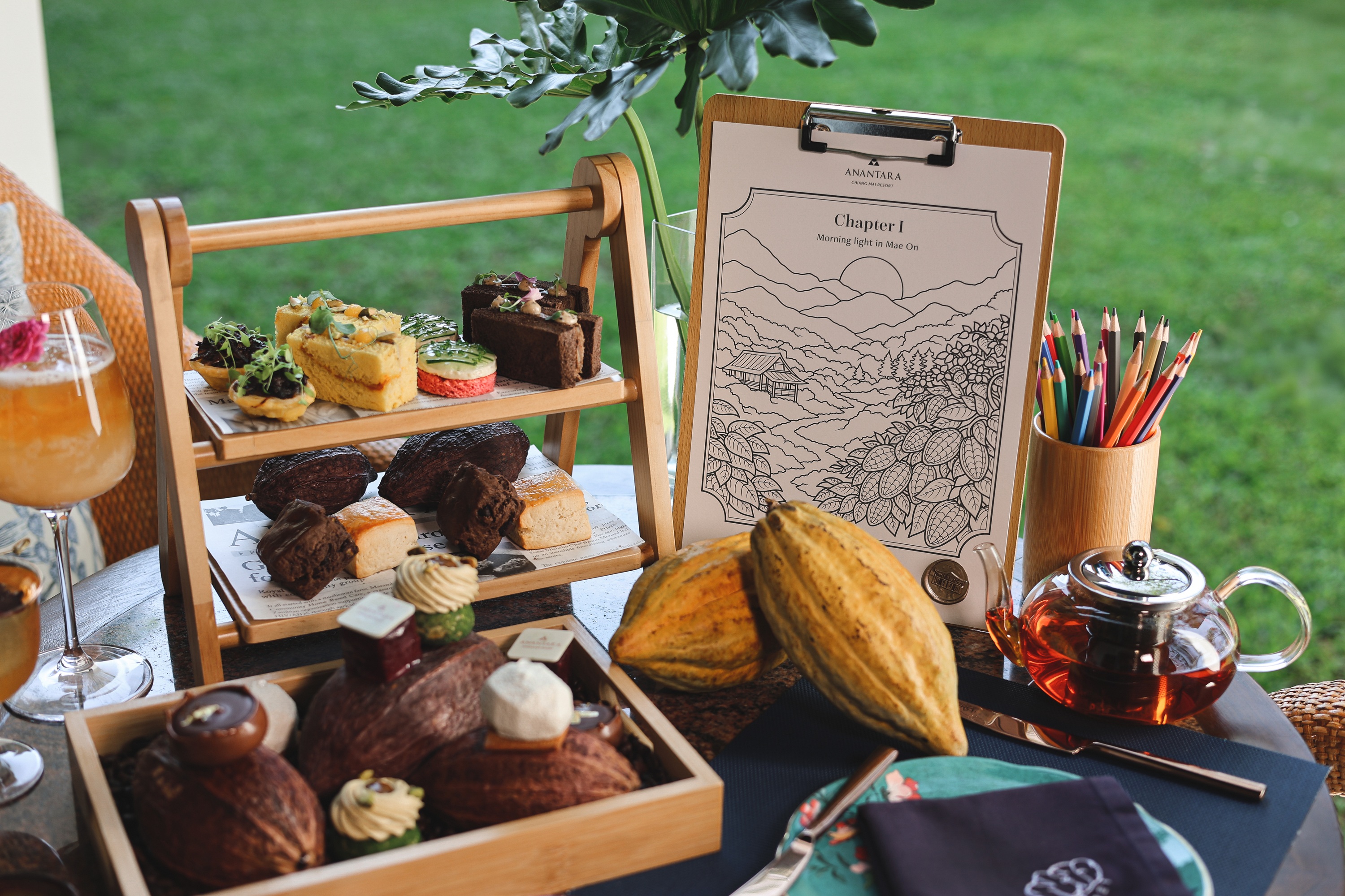Anantara Chiang Ma Resort_The Mae On Mae  Ping Atelier Afternoon Tea Cacao Pod.jpg
