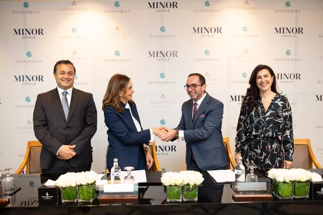 Ibrahim El Missiri, Somabay Group Chief Executive Officer, Deema Abu Ghazaleh, Somabay Hotel Company Chairman,	Amir Golbarg, COO Minor Hotels Middle East & Africa and Lema Yazigi, Senior Development Director Minor Hotels Middle East & Africa