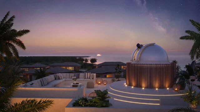 Anantara Turks and Caicos Resort & Residences - Observatory experience rendering. CREDIT: VISUALISATION ONE