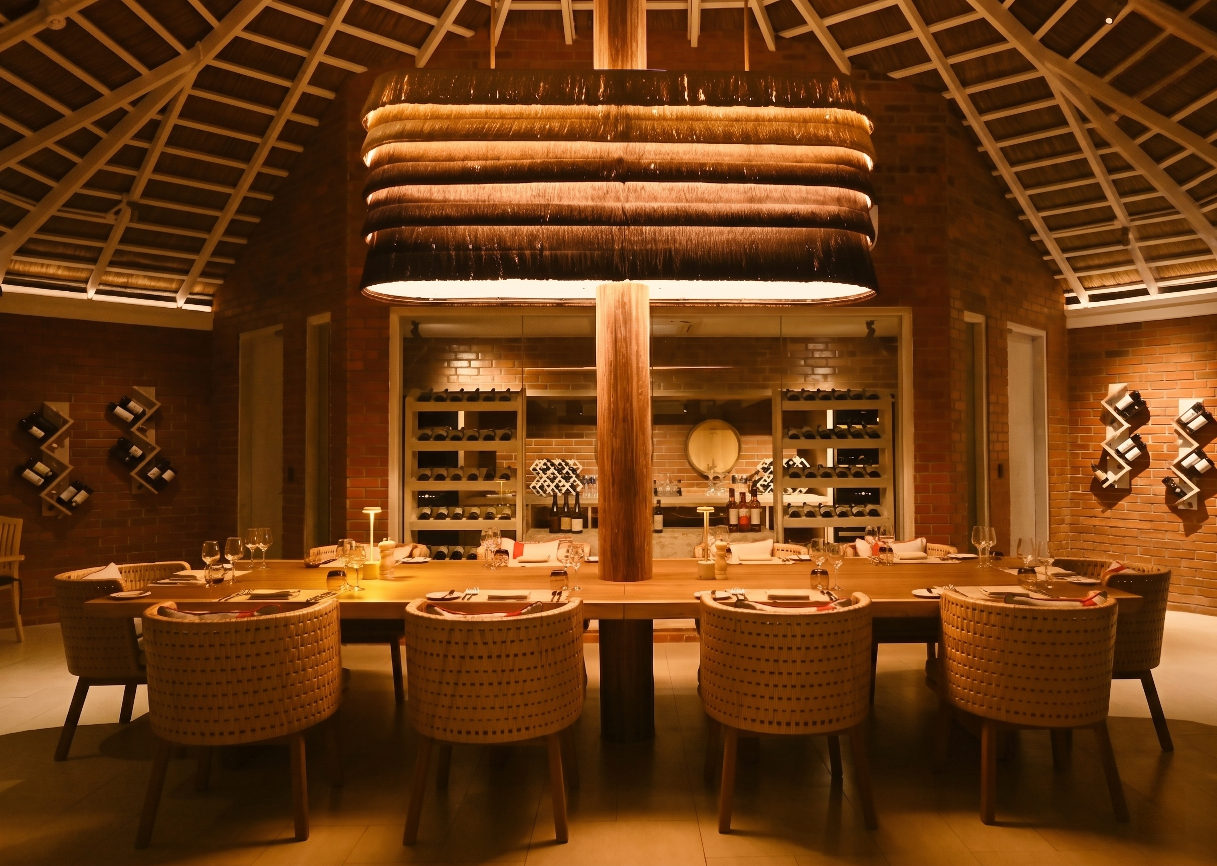 Communal Table of Caravela Fine Dining Restaurant at NH Collection Maldives Reethi Resort