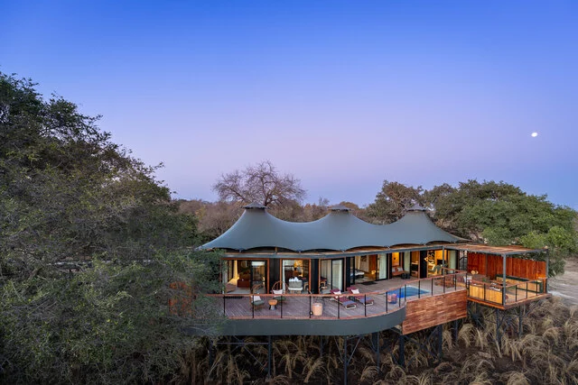 Anantara_Tented_Camp_Kafue_River_Tent_Exterior_Sunset_View