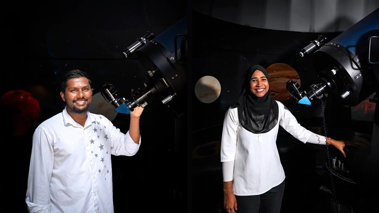 Shalli (left) and Saji (right), SKY Edhurus of Anantara Kihivah Maldives Villas