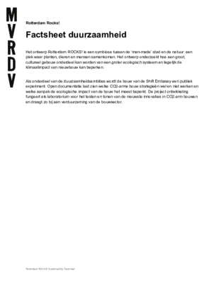 (MVRDV format) factsheet duurzaamheid -NL