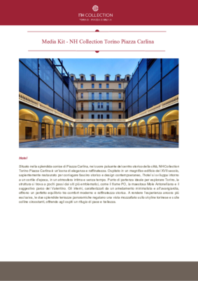 Media kit_NH Collection Torino Piazza Carlina_IT