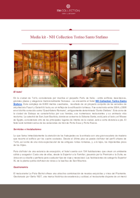 Media kit - NH Collection Torino Santo Stefano_ESP