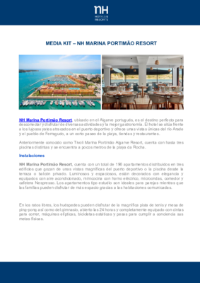 Media kit - NH Marina Portimao - ESP