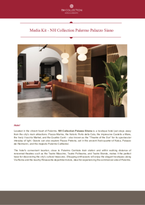 Media kit_NH Collection Palazzo Sitano - ENG