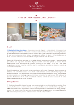 Media kit - NH Collection Lisboa Liberdade - ESP