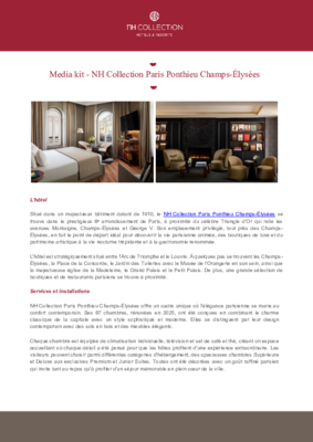 Media kit_NH Collection Paris_French