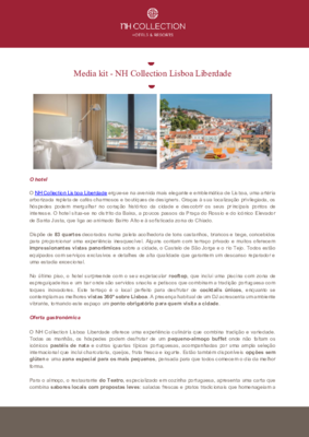 Media kit - NH Collection Lisboa Liberdade - PT