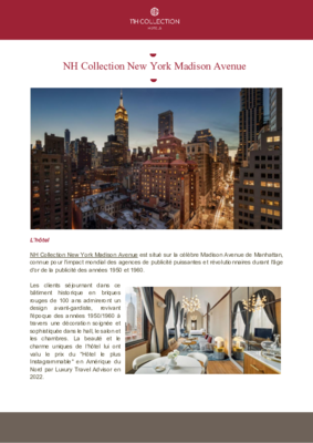 Media kit_NH Collection New York Madison Avenue_FRA