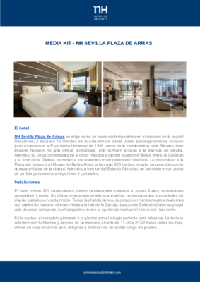 Media kit - NH Sevilla Plaza de Armas ESP