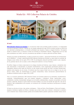NH Collection Palacio de Córdoba_Spanish
