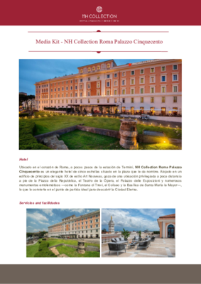 Media kit_NH Collection Roma Palazzo Cinquecento - ESP