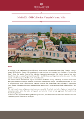 Media kit_NH Collection Venezia Murano Villa - ENG