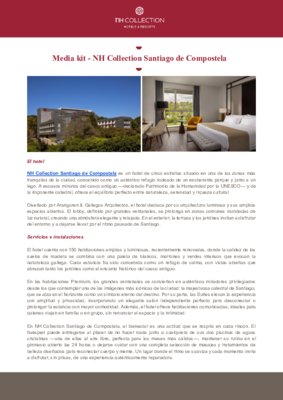 Media kit - NH Collection Santiago de Compostela_ESP