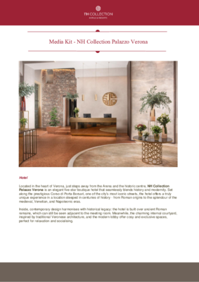 Media Kit - NH Collection Palazzo Verona ENG