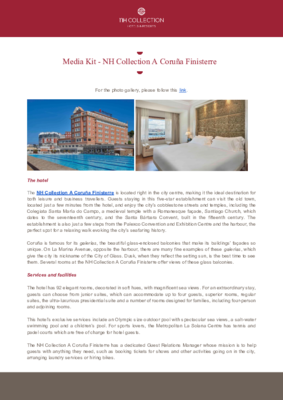 Media kit - NH Collection A Coruña Finisterre-ENG