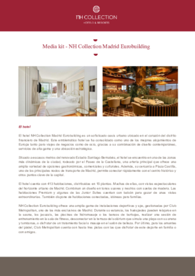 Media kit - NH Collection Madrid Eurobuilding - ESP V2