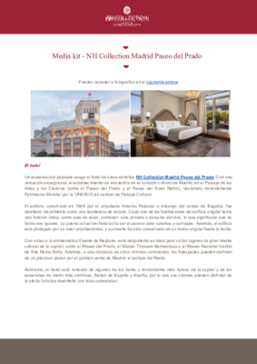 Media kit - NH Collection Madrid Paseo del Prado-ESP