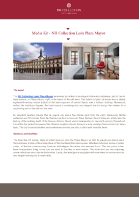 Media kit - NH Collection León Plaza Mayor-ENG