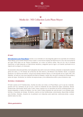 Media kit - NH Collection León Plaza Mayor_ESP