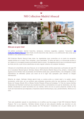 Media Kit - NH Collection Madrid Abascal - ESP