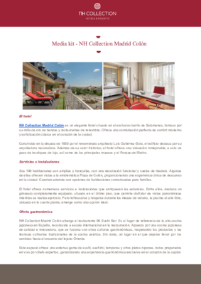 Media kit - NH Collection Madrid Colón_ESP