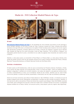 Media kit_NH Collection Madrid Palacio de Tepa_ESP
