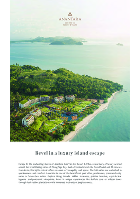 Anantara Koh Yao Yai Resort  VillasFactsheetJune2025
