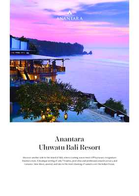 Anantara Uluwatu Bali Resort Factsheet 
